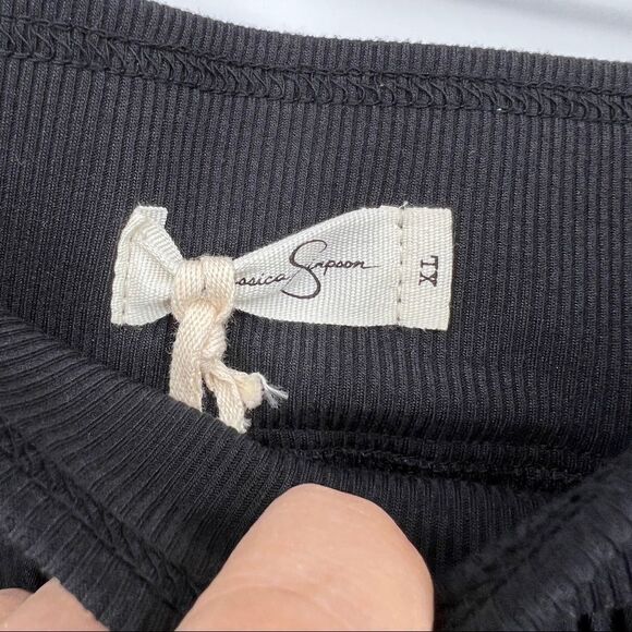 NWT Jessica Simpson Soft Pull-On Tapered Leg Utility Jogger Pant in Black - Picture 9 of 13